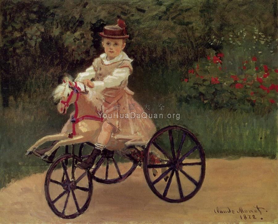 Jean Monet on His Horse Tricycle - 克劳德·莫奈